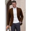 imageCOOFANDY Mens Smart Wash Blazer Regular Fit Cotton Sport Coat Casual Suit JacketBrown