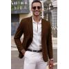 imageCOOFANDY Mens Smart Wash Blazer Regular Fit Cotton Sport Coat Casual Suit JacketBrown