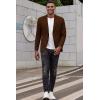 imageCOOFANDY Mens Smart Wash Blazer Regular Fit Cotton Sport Coat Casual Suit JacketBrown