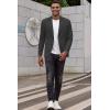 imageCOOFANDY Mens Smart Wash Blazer Regular Fit Cotton Sport Coat Casual Suit JacketDark Grey