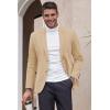 imageCOOFANDY Mens Smart Wash Blazer Regular Fit Cotton Sport Coat Casual Suit JacketKhaki