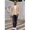 imageCOOFANDY Mens Smart Wash Blazer Regular Fit Cotton Sport Coat Casual Suit JacketKhaki