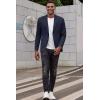 imageCOOFANDY Mens Smart Wash Blazer Regular Fit Cotton Sport Coat Casual Suit JacketNavy Blue