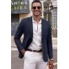 imageCOOFANDY Mens Smart Wash Blazer Regular Fit Cotton Sport Coat Casual Suit JacketNavy Blue