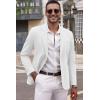 imageCOOFANDY Mens Smart Wash Blazer Regular Fit Cotton Sport Coat Casual Suit JacketWhite