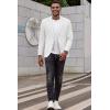 imageCOOFANDY Mens Smart Wash Blazer Regular Fit Cotton Sport Coat Casual Suit JacketWhite