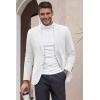imageCOOFANDY Mens Smart Wash Blazer Regular Fit Cotton Sport Coat Casual Suit JacketWhite