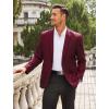 imageCOOFANDY Mens Sport Coat Casual Blazer One Button Business Suit JacketBurgundy