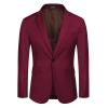 imageCOOFANDY Mens Sport Coat Casual Blazer One Button Business Suit JacketBurgundy