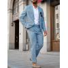 imageCOOFANDY Mens Sport Coat Casual Blazer One Button Business Suit JacketClear Blue