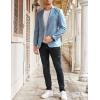 imageCOOFANDY Mens Sport Coat Casual Blazer One Button Business Suit JacketClear Blue