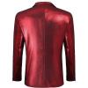 imageCOOFANDY Mens Stylish Classic Dress Suit Solid Red Lapel Blazer Tuxedo Coat Wine Red Large