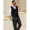 imageCOOFANDY Mens Suit Vest Slim Fit Business Formal Waistcoat Casual Dress VestAblack