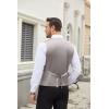 imageCOOFANDY Mens Suit Vest Slim Fit Business Formal Waistcoat Casual Dress VestMoon Grey