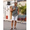 imageCOOFANDY Mens Summer Beach Tank Tops Sleeveless Button Up Shirt Casual Textured Tank ShirtsDark Grey