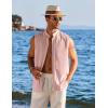 imageCOOFANDY Mens Summer Beach Tank Tops Sleeveless Button Up Shirt Casual Textured Tank ShirtsPink