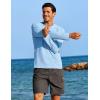 imageCOOFANDY Mens Sun Protection Shirts Long Sleeve Rash Guard Swim TShirts Lightweight Quick Dry Fishing Shirts1light Blue