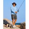 imageCOOFANDY Mens Sun Protection Shirts Long Sleeve Rash Guard Swim TShirts Lightweight Quick Dry Fishing Shirts1light Blue