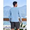 imageCOOFANDY Mens Sun Protection Shirts Long Sleeve Rash Guard Swim TShirts Lightweight Quick Dry Fishing Shirts1light Blue