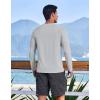 imageCOOFANDY Mens Sun Protection Shirts Long Sleeve Rash Guard Swim TShirts Lightweight Quick Dry Fishing Shirts1light Grey