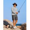 imageCOOFANDY Mens Sun Protection Shirts Long Sleeve Rash Guard Swim TShirts Lightweight Quick Dry Fishing Shirts1light Grey