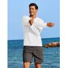 imageCOOFANDY Mens Sun Protection Shirts Long Sleeve Rash Guard Swim TShirts Lightweight Quick Dry Fishing Shirts1white
