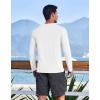 imageCOOFANDY Mens Sun Protection Shirts Long Sleeve Rash Guard Swim TShirts Lightweight Quick Dry Fishing Shirts1white