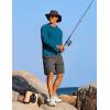 imageCOOFANDY Mens Sun Protection Shirts Long Sleeve Rash Guard Swim TShirts Lightweight Quick Dry Fishing ShirtsLake Blue
