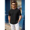 imageCOOFANDY Mens T Shirt Short Sleeve Crew Neck TShirt Casual Summer Tshirt Classic Basic Tee ShirtBlack