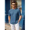 imageCOOFANDY Mens T Shirt Short Sleeve Crew Neck TShirt Casual Summer Tshirt Classic Basic Tee ShirtDark Blue