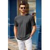 imageCOOFANDY Mens T Shirt Short Sleeve Crew Neck TShirt Casual Summer Tshirt Classic Basic Tee ShirtDark Gray