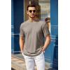 imageCOOFANDY Mens T Shirt Short Sleeve Crew Neck TShirt Casual Summer Tshirt Classic Basic Tee ShirtKhaki