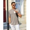 imageCOOFANDY Mens T Shirt Short Sleeve Crew Neck TShirt Casual Summer Tshirt Classic Basic Tee ShirtKhaki