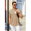 imageCOOFANDY Mens T Shirt Short Sleeve Crew Neck TShirt Casual Summer Tshirt Classic Basic Tee ShirtLight Khaki