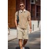 imageCOOFANDY Mens T Shirt Short Sleeve Crew Neck TShirt Casual Summer Tshirt Classic Basic Tee ShirtLight Khaki