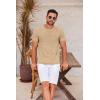 imageCOOFANDY Mens T Shirt Short Sleeve Crew Neck TShirt Casual Summer Tshirt Classic Basic Tee ShirtLight Khaki
