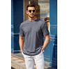 imageCOOFANDY Mens T Shirt Short Sleeve Crew Neck TShirt Casual Summer Tshirt Classic Basic Tee ShirtMedium Gray