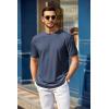 imageCOOFANDY Mens T Shirt Short Sleeve Crew Neck TShirt Casual Summer Tshirt Classic Basic Tee ShirtNavy Blue