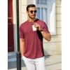 imageCOOFANDY Mens T Shirt Short Sleeve Crew Neck TShirt Casual Summer Tshirt Classic Basic Tee ShirtWine Red