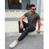 imageCOOFANDY Mens T Shirt Short Sleeve Crew Neck TShirts Casual Summer Classic Basic TeesDark Grey