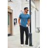 imageCOOFANDY Mens T Shirt Short Sleeve Crew Neck TShirts Casual Summer Classic Basic TeesLake Blue