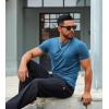 imageCOOFANDY Mens T Shirt Short Sleeve Crew Neck TShirts Casual Summer Classic Basic TeesLake Blue