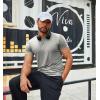 imageCOOFANDY Mens T Shirt Short Sleeve Crew Neck TShirts Casual Summer Classic Basic TeesLight Steel