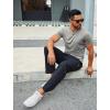 imageCOOFANDY Mens T Shirt Short Sleeve Crew Neck TShirts Casual Summer Classic Basic TeesLight Steel