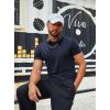 imageCOOFANDY Mens T Shirt Short Sleeve Crew Neck TShirts Casual Summer Classic Basic TeesNavy Blue