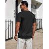 imageCOOFANDY Mens TShirts Short Sleeve Plain Tshirts Casual Crew Neck Basic T Shirt Soft Cooling Fitted Stretch Tee ShirtsBlack