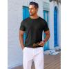 imageCOOFANDY Mens TShirts Short Sleeve Plain Tshirts Casual Crew Neck Basic T Shirt Soft Cooling Fitted Stretch Tee ShirtsBlack