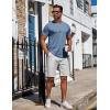 imageCOOFANDY Mens TShirts Short Sleeve Plain Tshirts Casual Crew Neck Basic T Shirt Soft Cooling Fitted Stretch Tee ShirtsDeep Blue