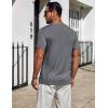 imageCOOFANDY Mens TShirts Short Sleeve Plain Tshirts Casual Crew Neck Basic T Shirt Soft Cooling Fitted Stretch Tee ShirtsDeep Grey