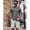 imageCOOFANDY Mens TShirts Short Sleeve Plain Tshirts Casual Crew Neck Basic T Shirt Soft Cooling Fitted Stretch Tee ShirtsDeep Grey